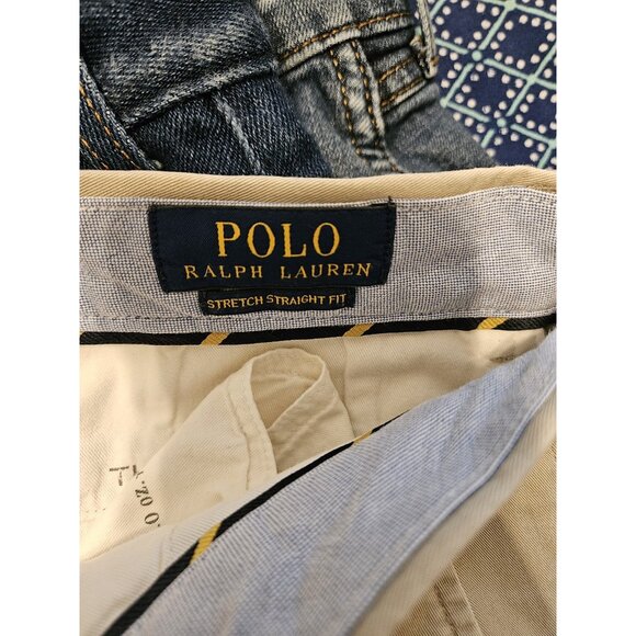Polo Ralph Lauren Chino Pants Mens 35x30 Beige Cotton Straight Leg - Picture 7 of 8